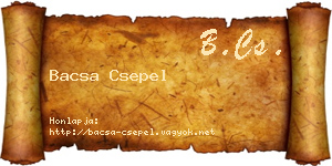 Bacsa Csepel névjegykártya